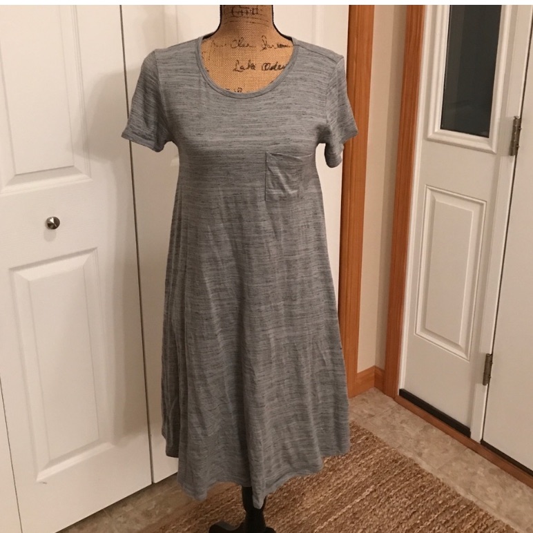 Lularoe Carly Heather Grey Size Xs